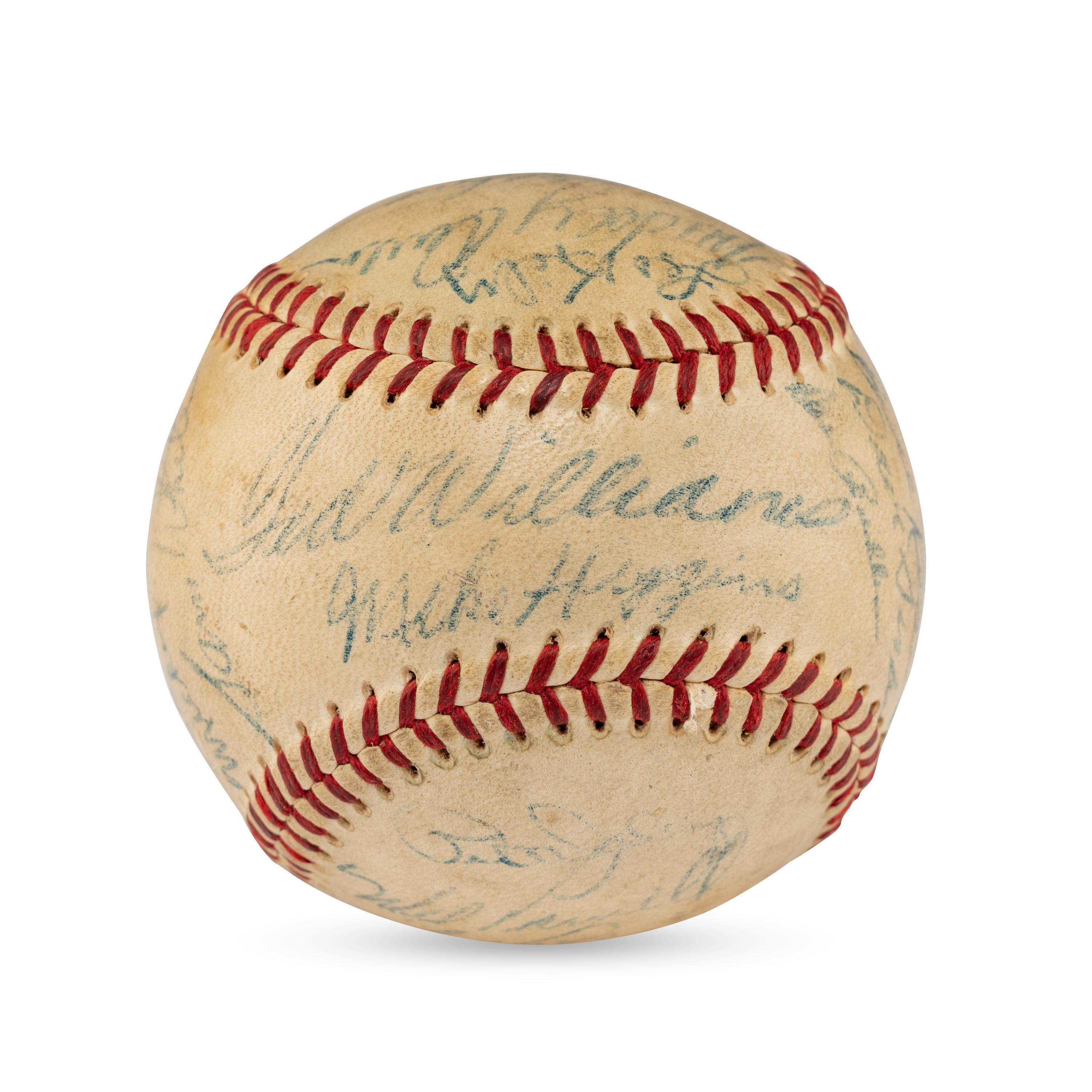 A 1956 Boston Red Sox Team Signed Autograph Baseball Featuring Ted Williams (Beckett Authentication Services Letter of Authenticity)