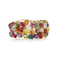 YELLOW GOLD AND MULTIGEM BRACELET