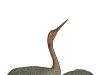 A Bronze Sculpture of Four Standing Cranes