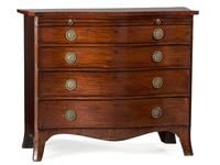 A Serpentine Front Mahogany Chest of Drawers