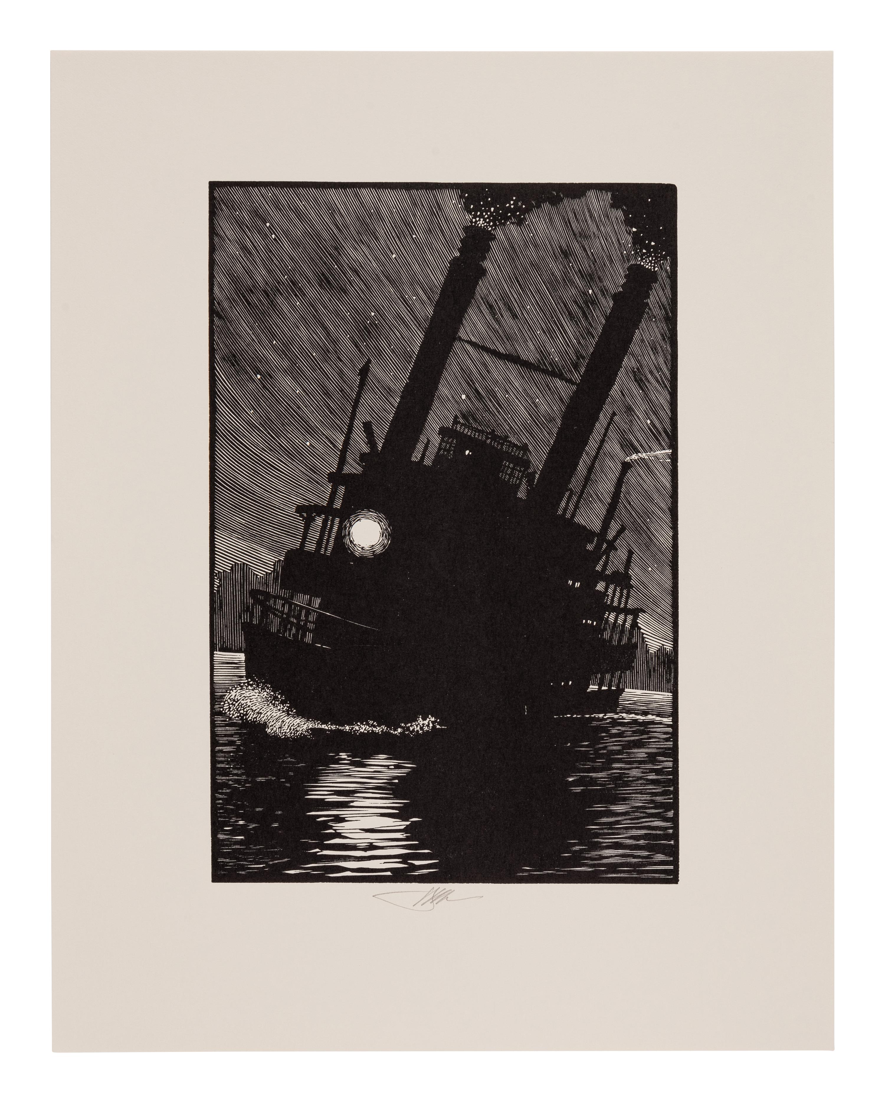 [MOSER, Barry, illustrator]. CLEMENS, Samuel Langhorne (1835-1910). Adventures of Huckleberry Finn. West Hatfield, MA: Pennyroyal Press, 1985.