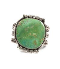 Southwestern Silver and Turquoise Cuff Bracelet Length 5 1/2 x opening 1 x width 2 1/2 inches
