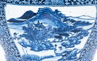 A Chinese Export Blue and White Porcelain Jardinière