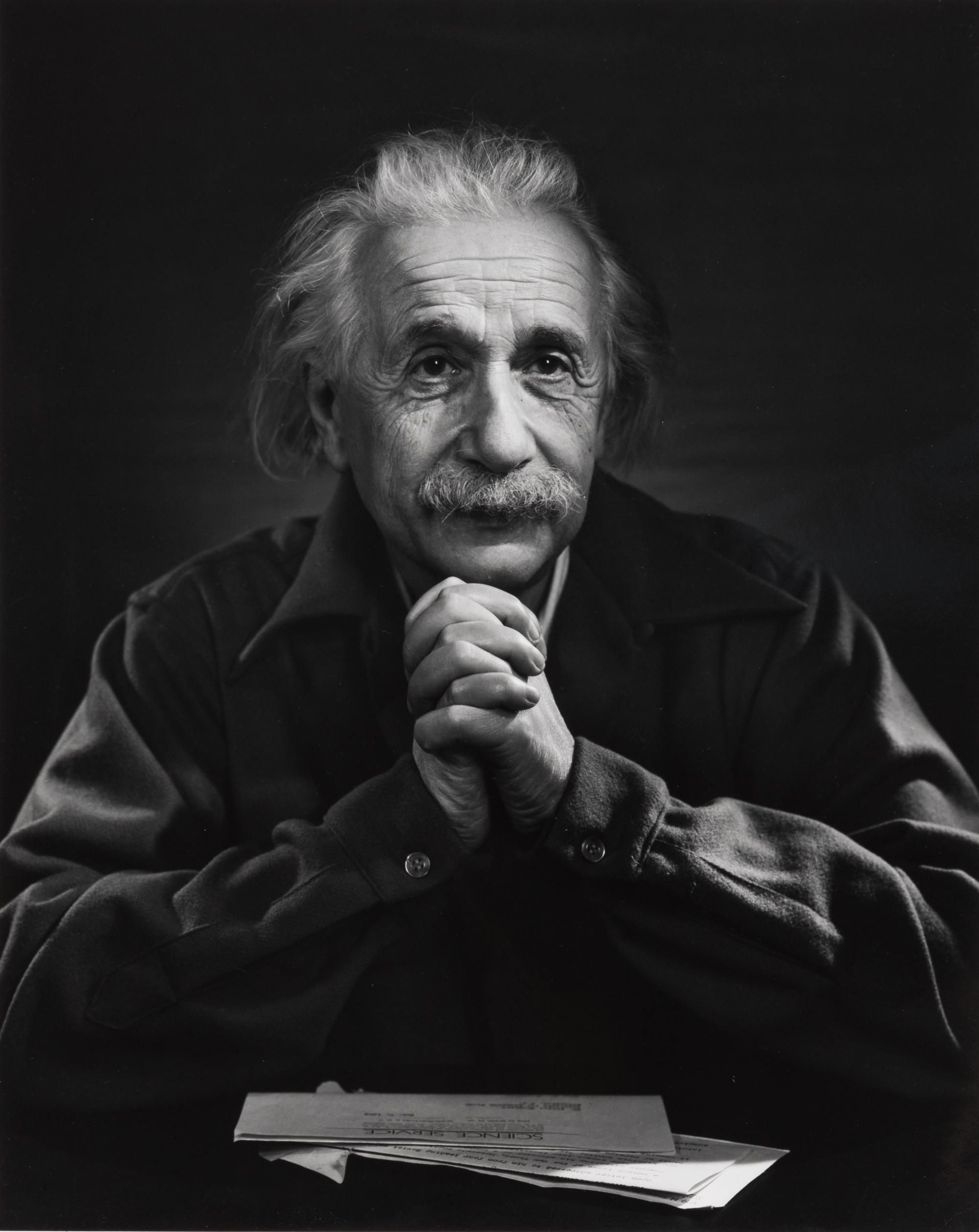 [EINSTEIN, Albert]. KARSH, Yousuf (1908-2002), photographer. Group of 4 photographs of Albert Einstein. Ca 1948 (but printed later, ca 1959).