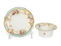 Seven Continental Porcelain Ramekins with Saucers