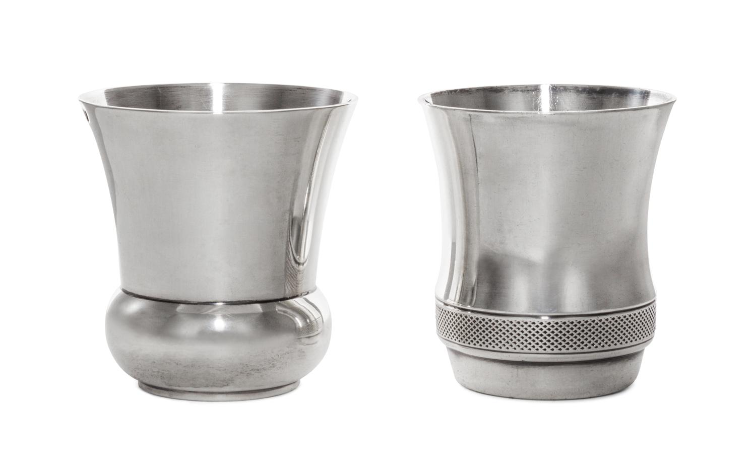 A French Silver Beaker, Christofle, Paris, 20th Century, together with a similar silver-plate example.