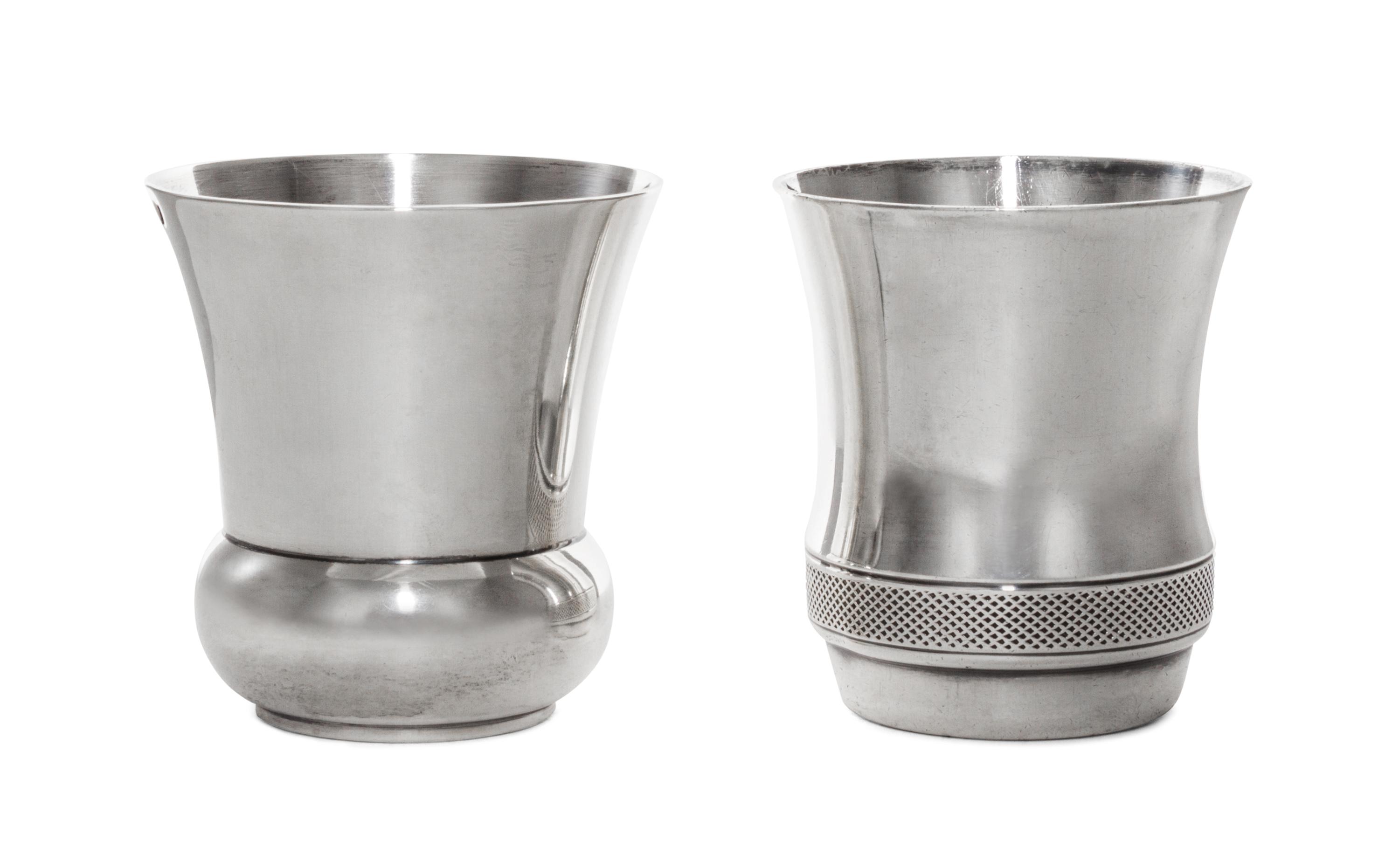 A French Silver Beaker, Christofle, Paris, 20th Century, together with a similar silver-plate example.