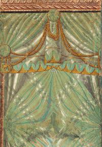 An American Four-Panel Wallpaper Floor Screen