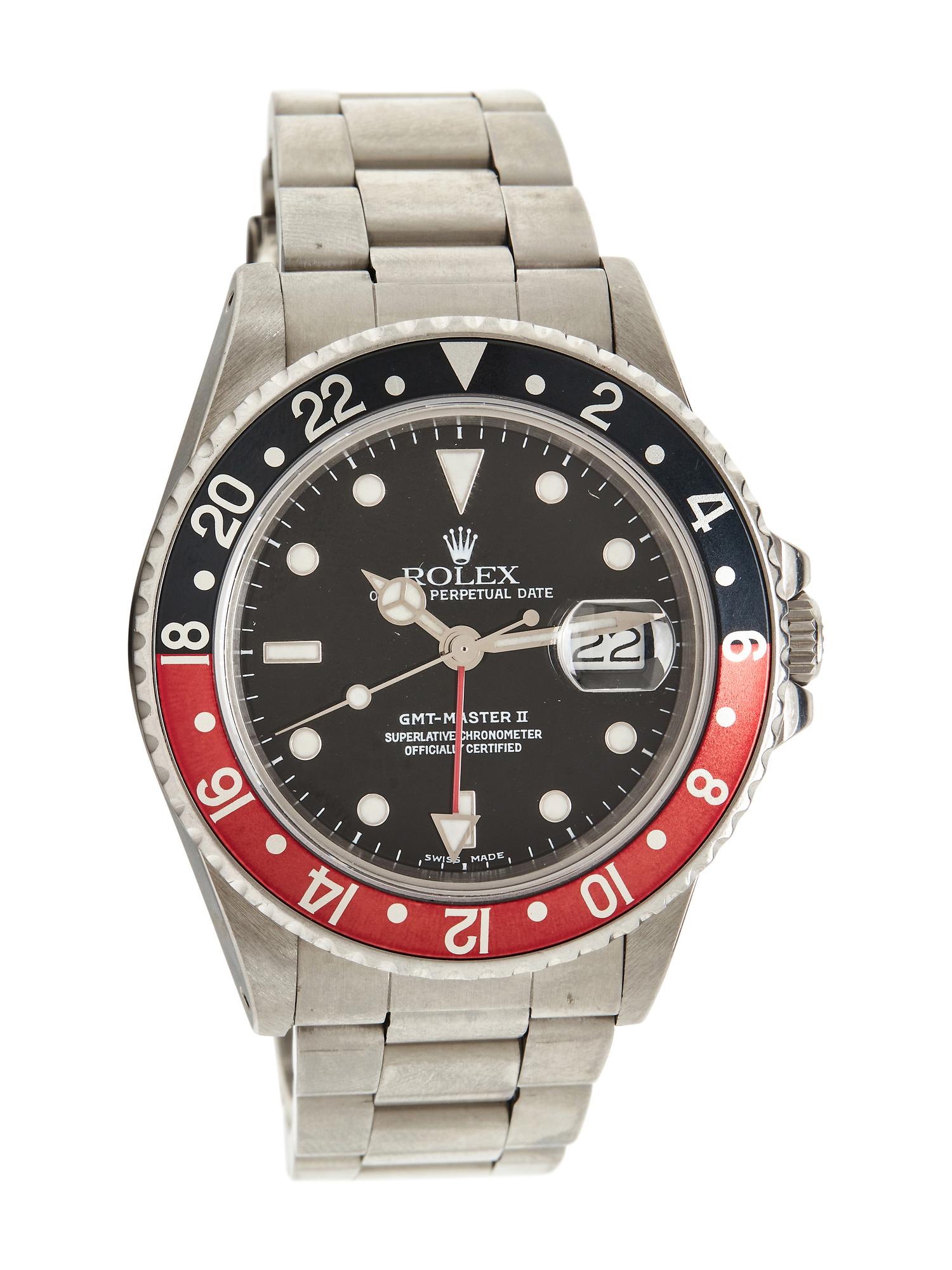 ROLEX, REF. 16760 STAINLESS STEEL 'FAT LADY' GMT-MASTER II WATCH