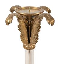 A Pair of John-Richard Gilt Metal and Glass Candlesticks