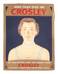 A Rare Crosley Radio Countertop Display Sign