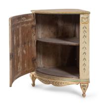 An Italian Painted Corner Cabinet