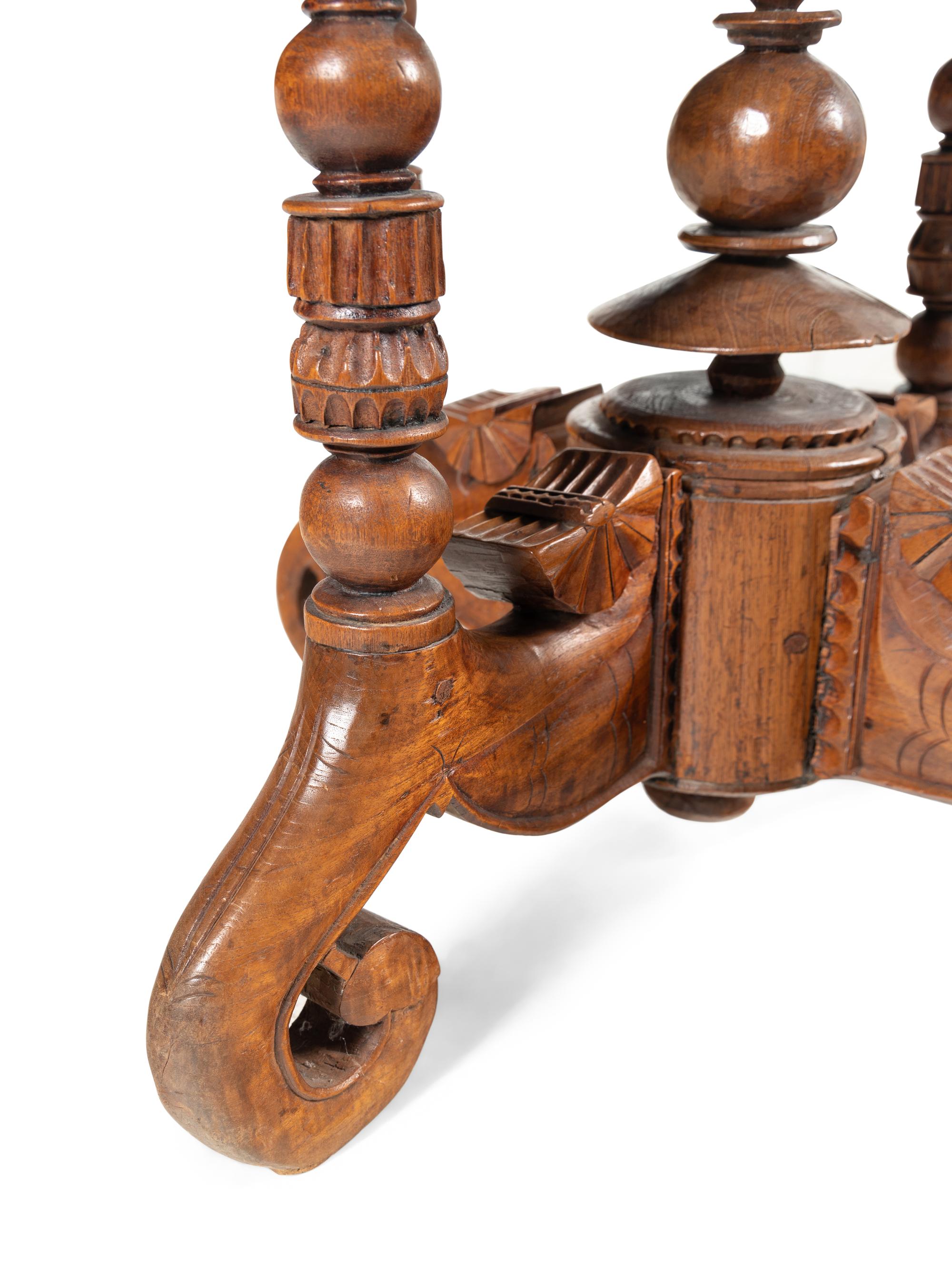 An Anglo-Indian Teakwood Center Table