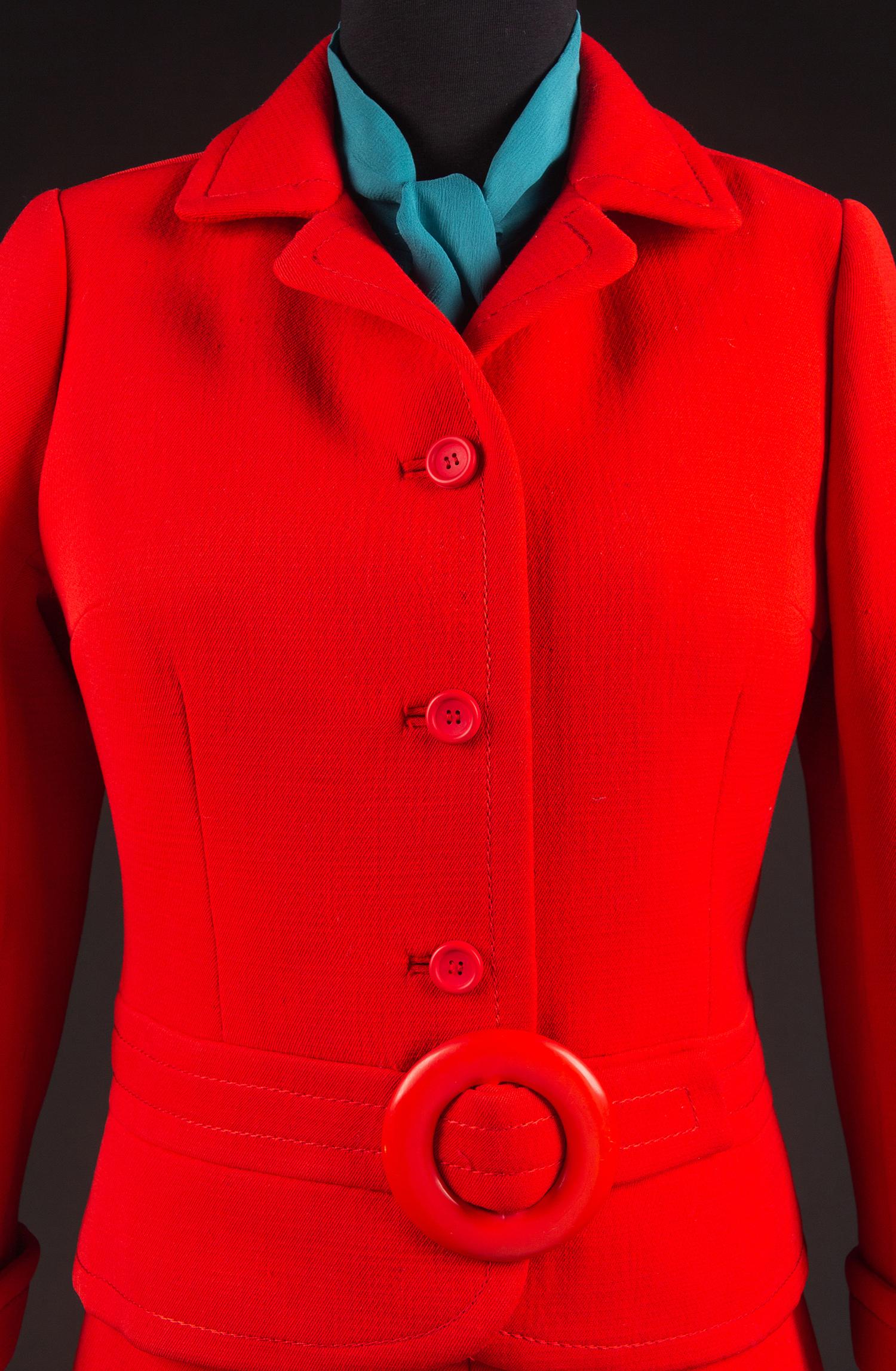 Christian Dior by Marc Bohan Haute Couture Ensemble, Autumn-Winter 1967 — Worn by Olivia de Havilland when she arrived in Atlanta in October 1967 for the Premiere of the Wide Screen Presentation of Gone With the Wind.