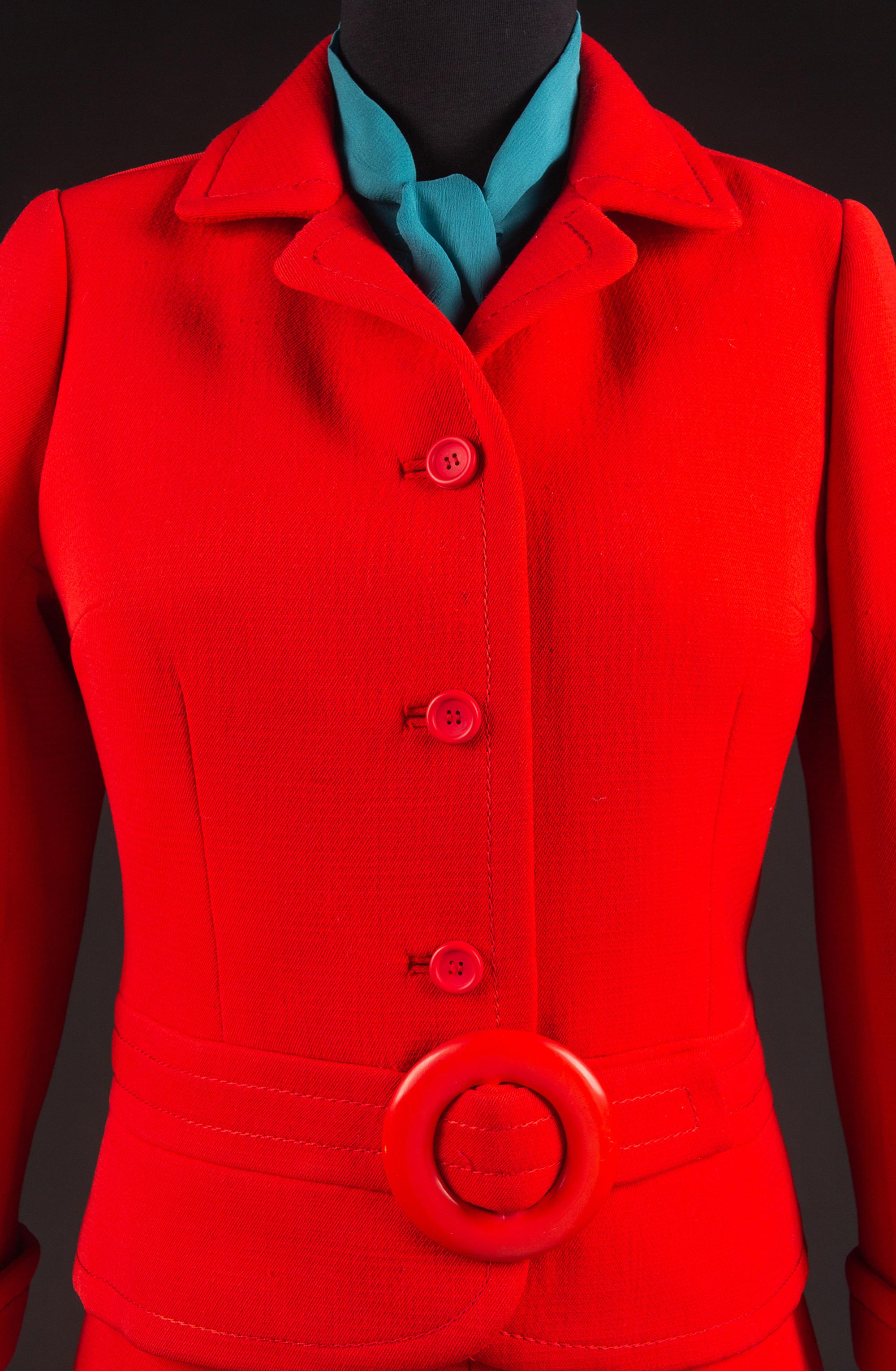 Christian Dior by Marc Bohan Haute Couture Ensemble, Autumn-Winter 1967 — Worn by Olivia de Havilland when she arrived in Atlanta in October 1967 for the Premiere of the Wide Screen Presentation of Gone With the Wind.