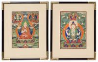 Two Tibetan Thangkas 13 x 9 1/4 inches (each image). — 20TH CENTURY