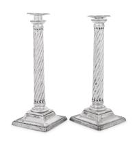 A Pair of Victorian Silver Candlesticks