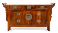 A Huanghuali Altar Coffer, Liansanchu Height 35 1/2 x width 65 3/4 x depth 19 inches. — 20TH CENTURY