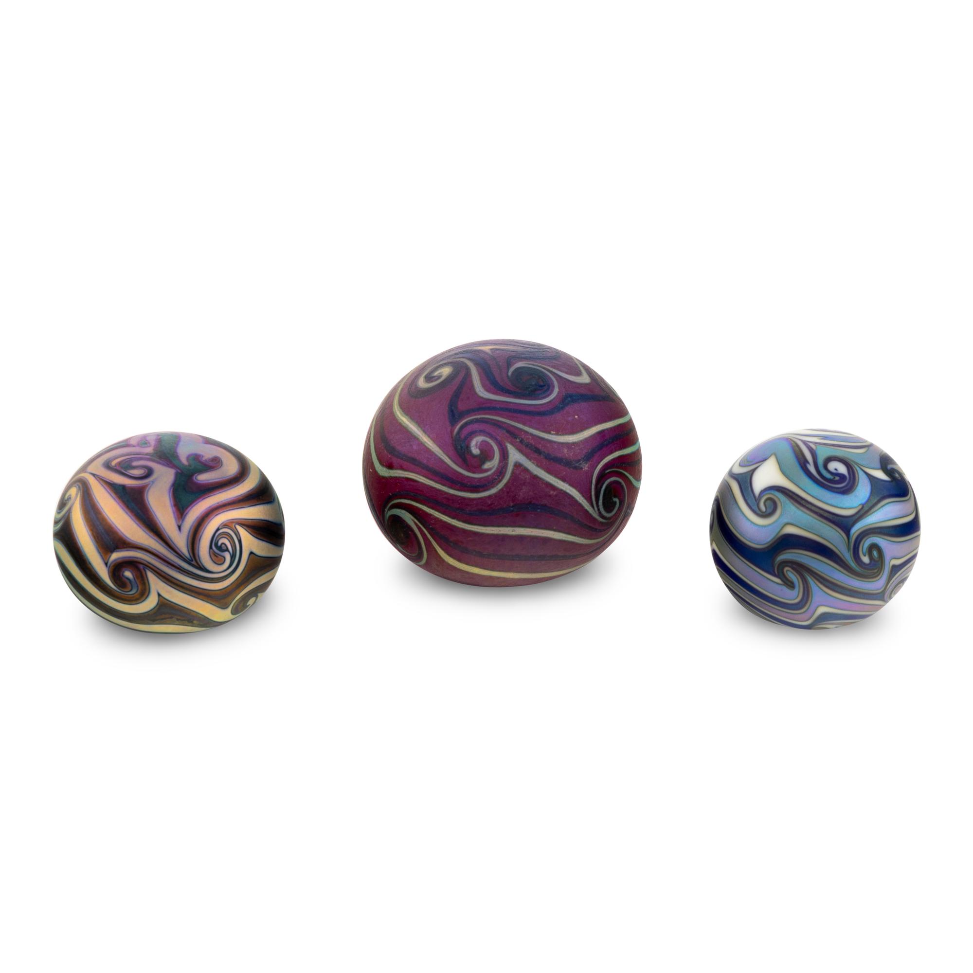 Charles Lotton (American, 1935–2021) — Three Paperweights, 1992