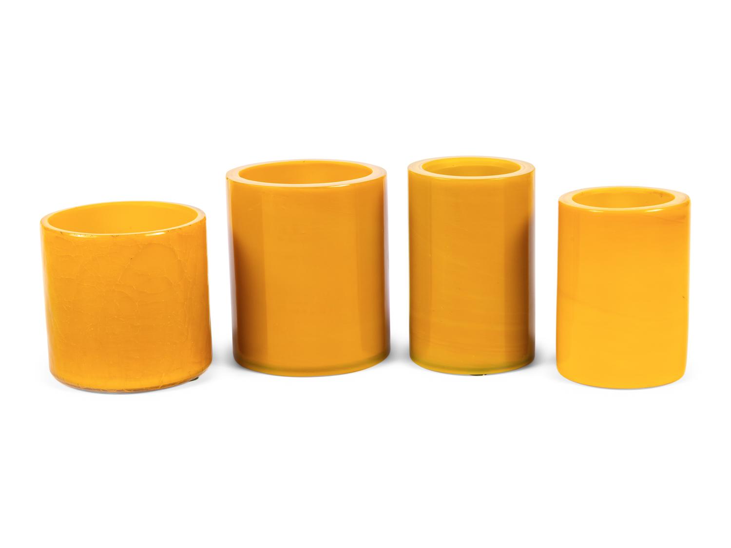 A Collection of Fourteen Chinese Yellow Peking Glass Vases