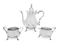 An American Silver Three-Piece Coffee Service