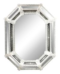 A Venetian Etched Glass Mirror