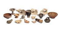 Seventeen Greco-Roman Fragmentary Vessels and Oil Lamps