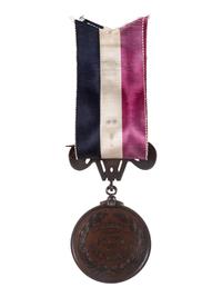 [CIVIL WAR]. West Virginia Honorably Discharged medal presented to James H. Smell, Co. C., 14th West Virginia Infantry.