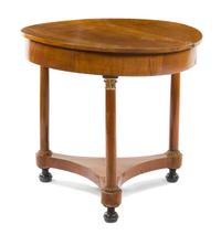An Empire Style Fruitwood Gueridon Height 32 x diameter of top 34 1/4 inches. — PROBABLY AUSTRIAN, 19TH CENTURY