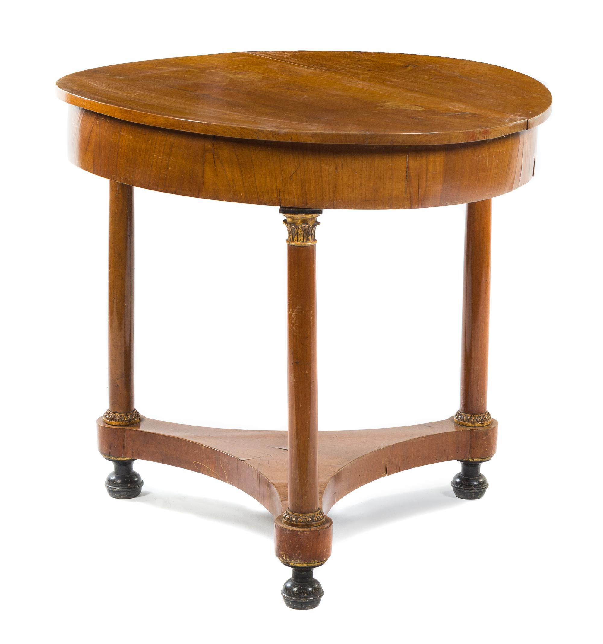 An Empire Style Fruitwood Gueridon Height 32 x diameter of top 34 1/4 inches. — PROBABLY AUSTRIAN, 19TH CENTURY