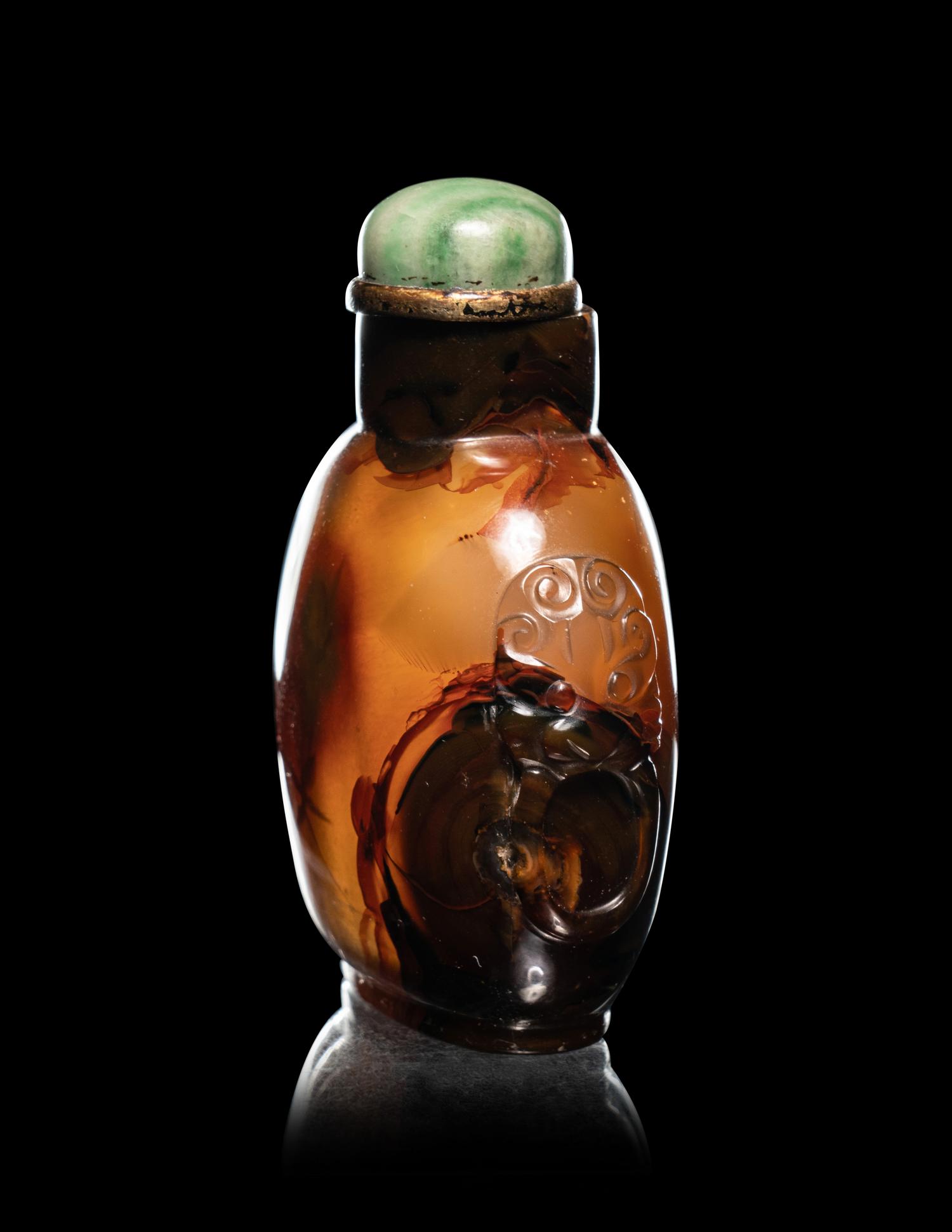 Three Agate Snuff Bottles