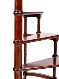 Two Mahogany Library Ladders