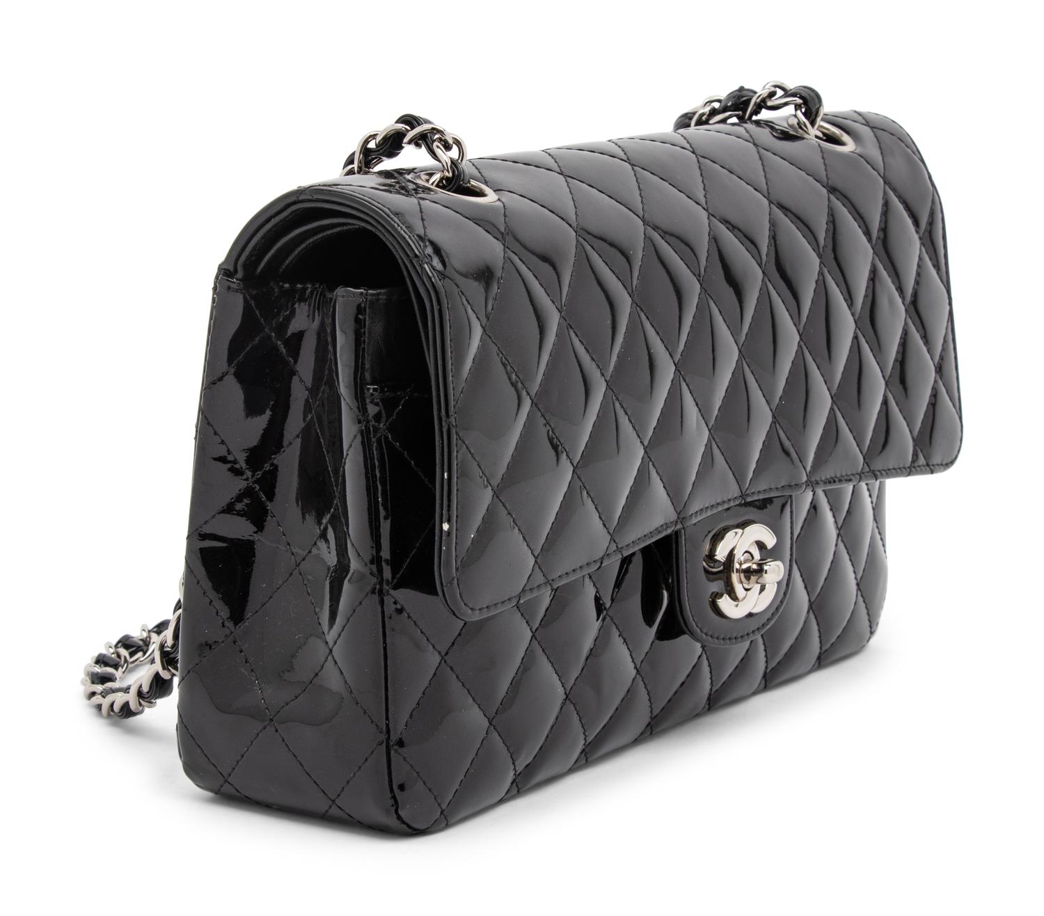 Chanel Black Patent Double-Flap Bag, 2002-03