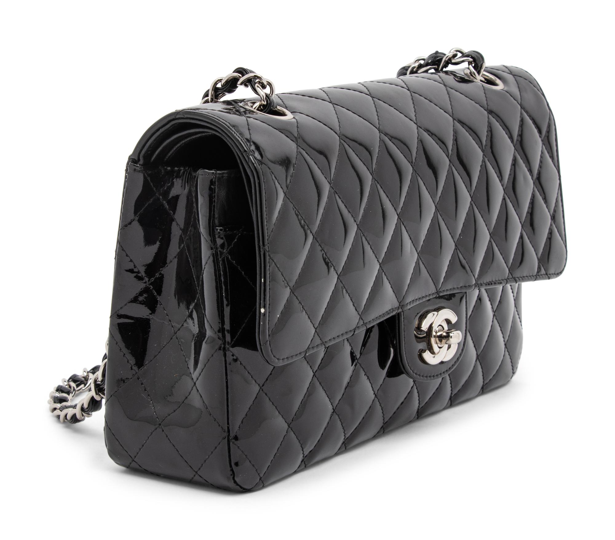 Chanel Black Patent Double-Flap Bag, 2002-03