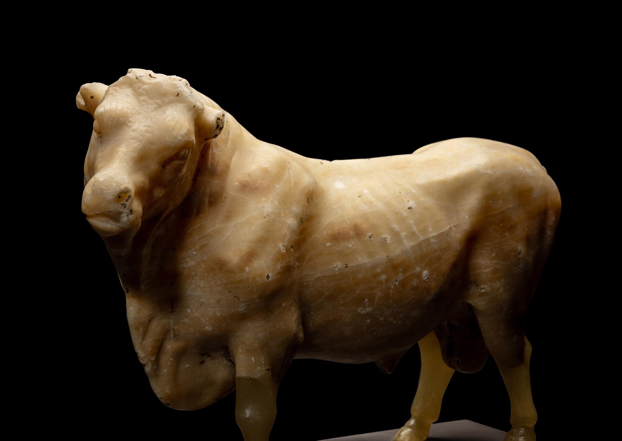 A Roman Alabaster Bull