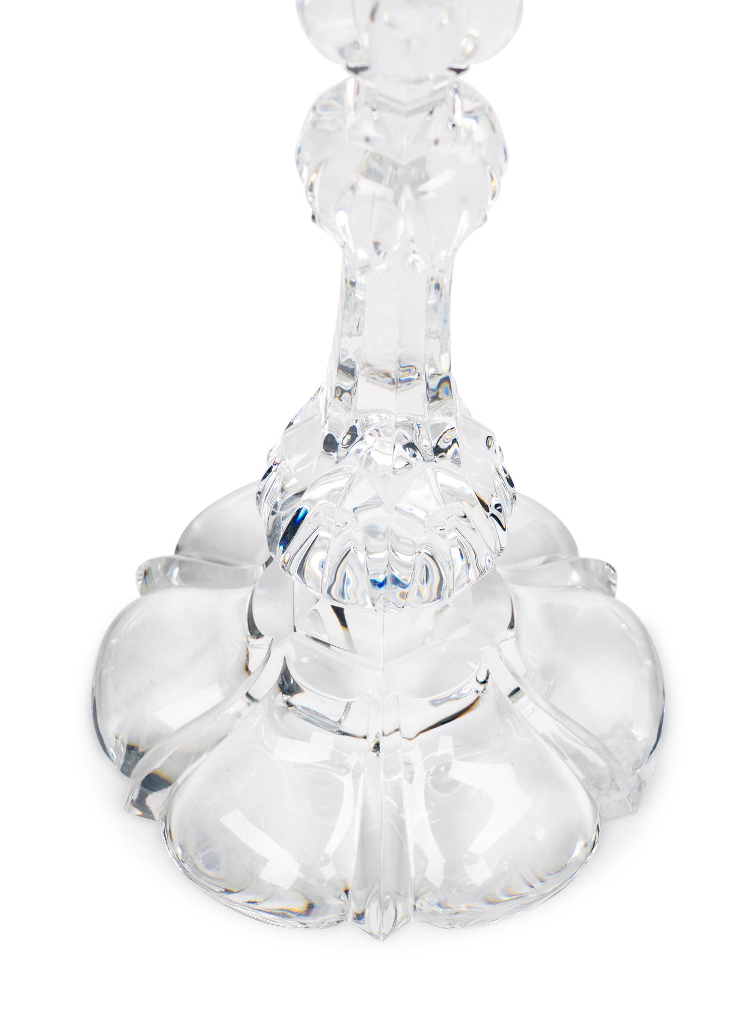 A Pair of Baccarat Leaf Glass Candlesticks