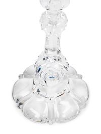 A Pair of Baccarat Leaf Glass Candlesticks