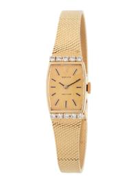ROLEX, REF. 8420 14K YELLOW GOLD AND DIAMOND WRISTWATCH