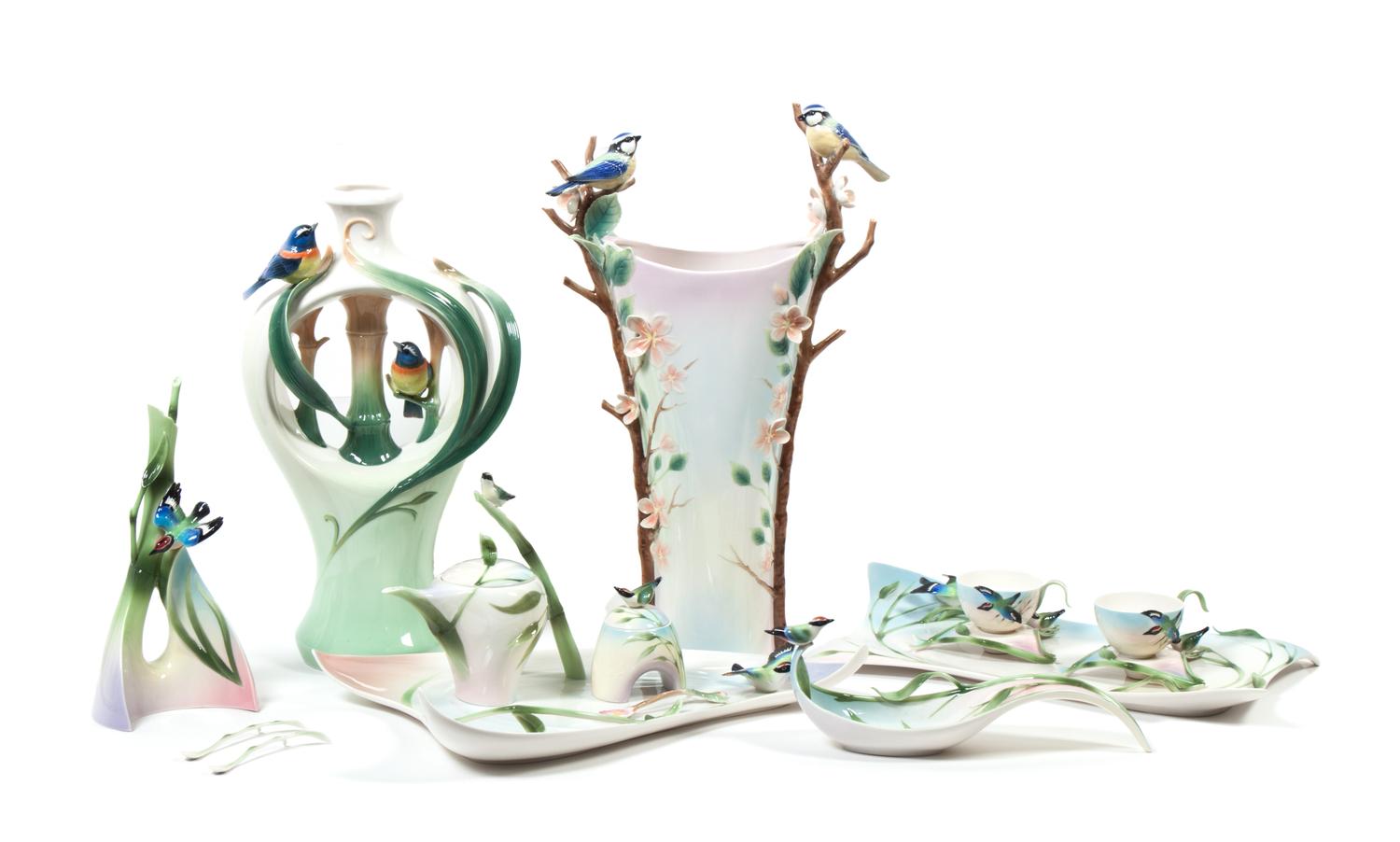 A Collection of Franz Porcelain Height of tallest 21 1/2 inches. — 21ST CENTURY