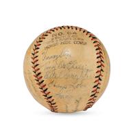 A 1943 Cincinnati Reds Team Signed Autograph Baseball (Beckett Authentication Services Letter of Authenticity)