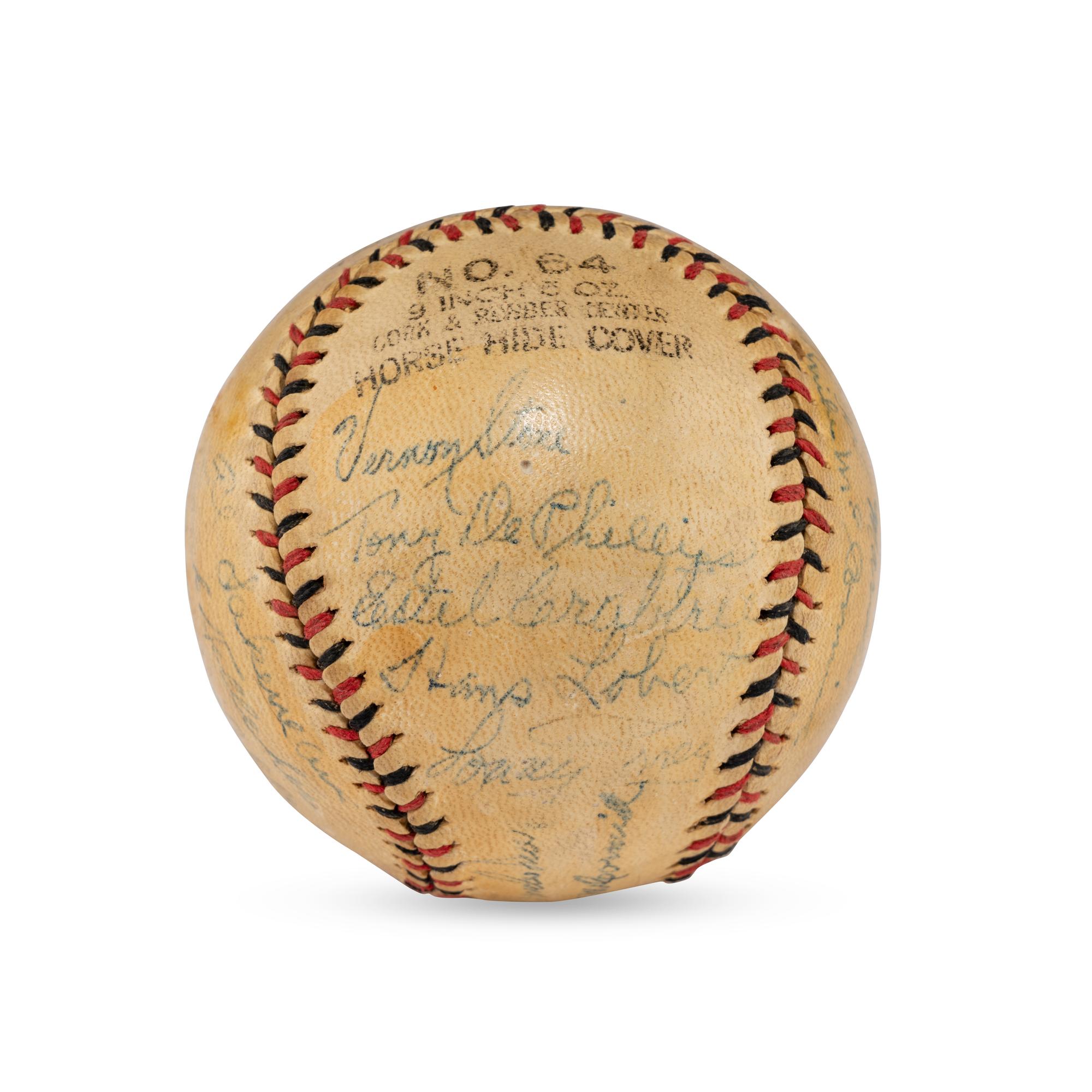 A 1943 Cincinnati Reds Team Signed Autograph Baseball (Beckett Authentication Services Letter of Authenticity)