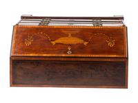 A George III Style Mahogany Urn Inlaid Slant Front Desk