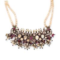 PEARL AND GEMSTONE NECKLACE