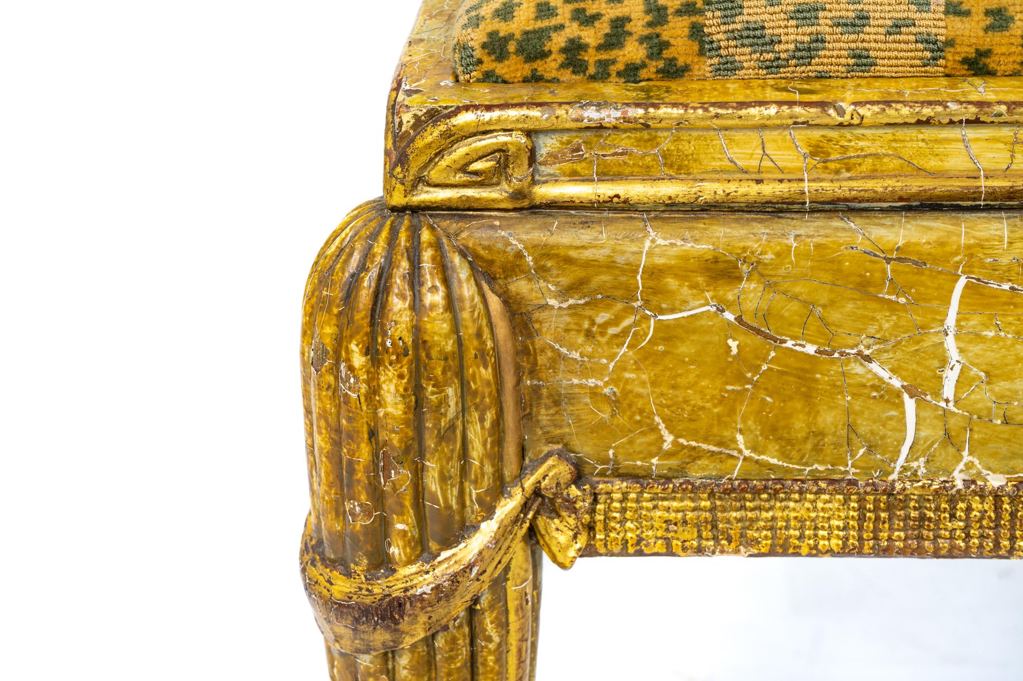 A Pair of Art Deco Giltwood Tabourets