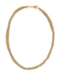 VIERI, BICOLOR GOLD MULTISTRAND NECKLACE