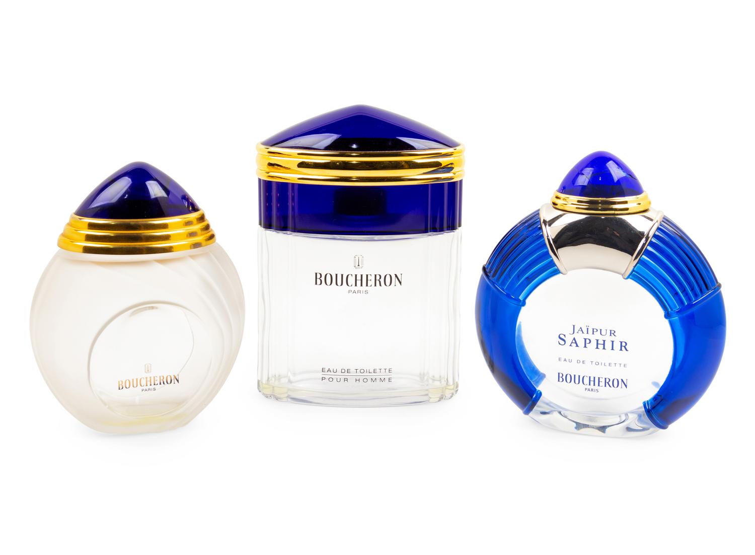 A Group of Three Boucheron Factice Perfume Bottles