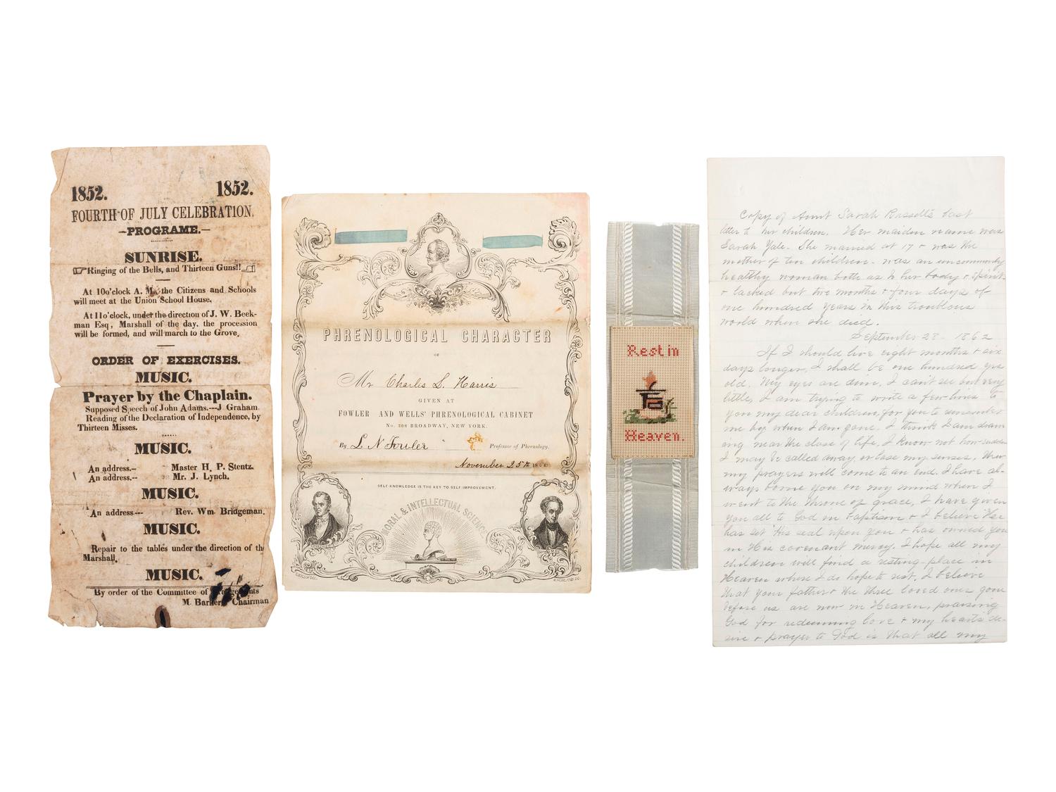 [CIVIL WAR]. A group of pre-Civil War and War-era ephemera.