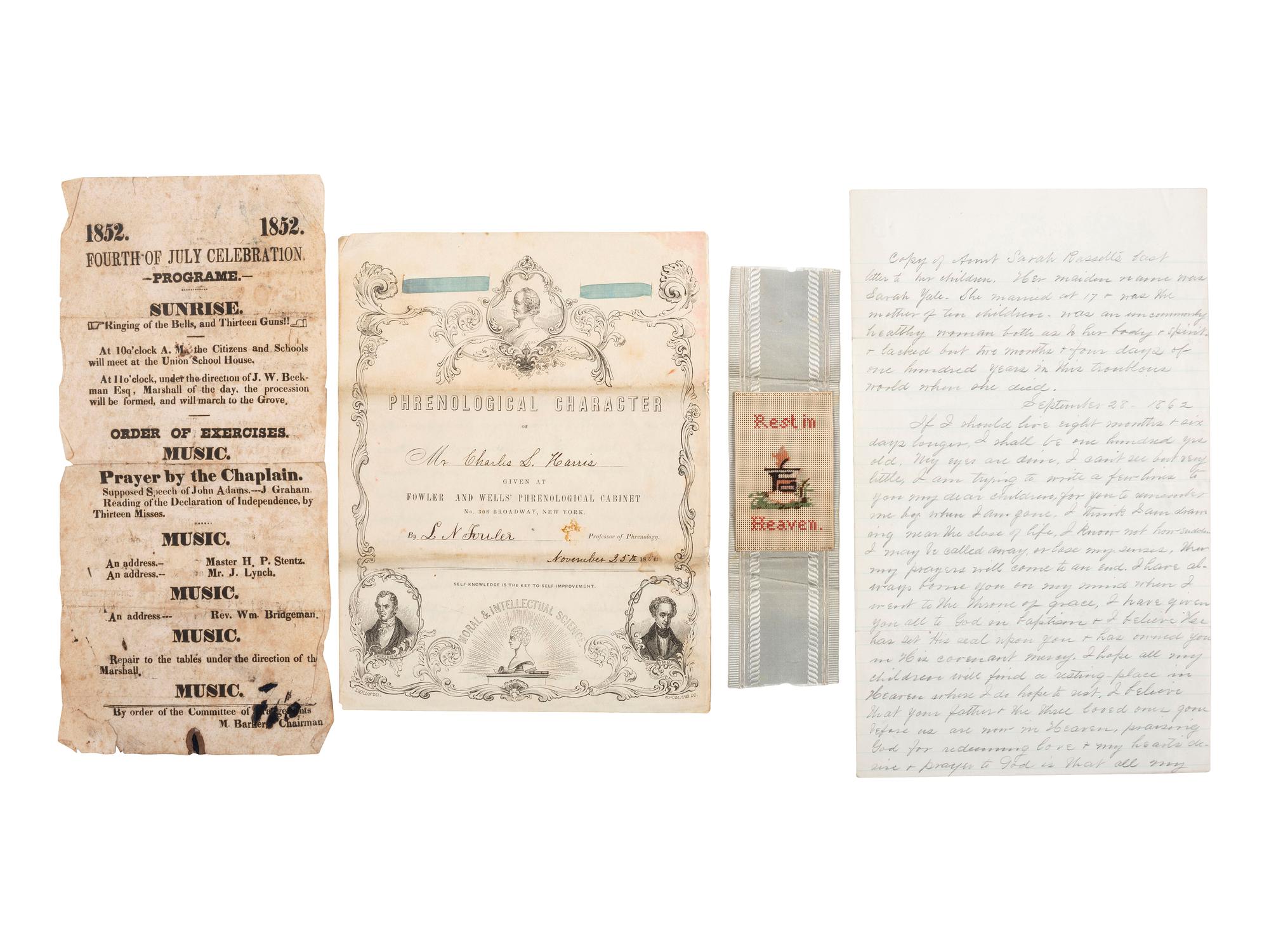 [CIVIL WAR]. A group of pre-Civil War and War-era ephemera.