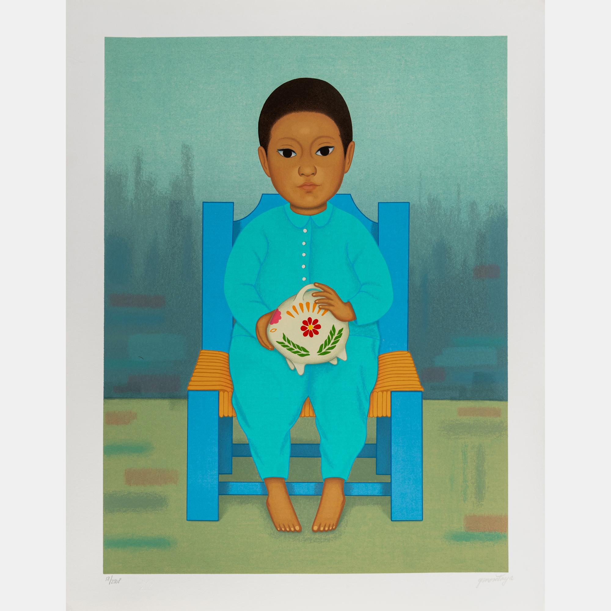 Alcancía and Cotorra (a pair of prints from the Niños Mexicanos series)