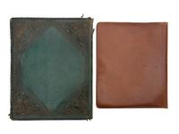 Two Embossed Leather Folios